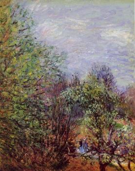 阿爾弗萊德 西斯萊 Two Women Walking along the Riverbank 阿爾弗萊德 西斯萊 Two Women Walking along the Riverbank
